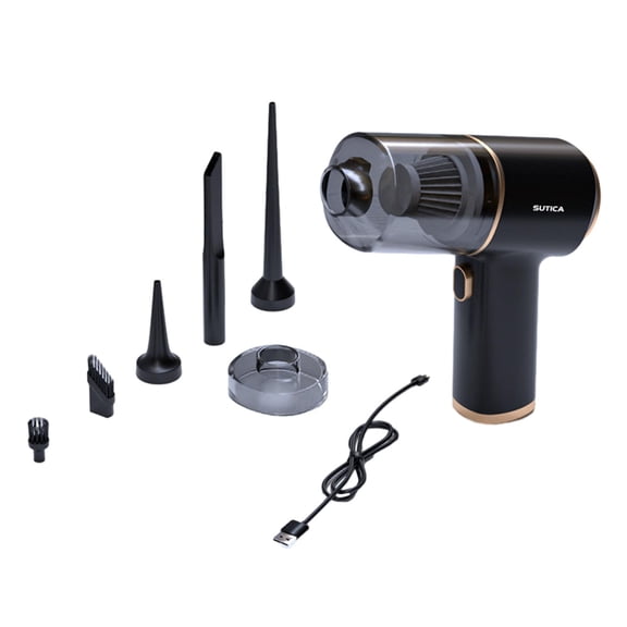 Aspiradora de coche Mini aspiradoras de mano aspiradoras de mano de alta potencia Mini plumero para sofá almohadas teclado alfombra de coche 5000Pa negro