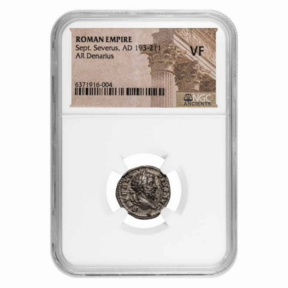 Roman AR Denarius Sept. Severus (193-211 AD) VF NGC (Random Coin)