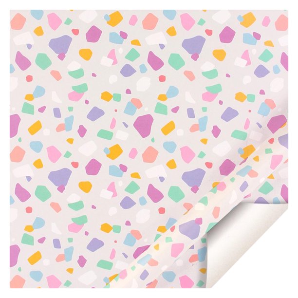 Liquidación de papel de regalo Miyuadkai Papel de regalo para el día de San Valentín Regalo colorido Papel de regalo de amor con puntos de arcoíris Regalo para fiestas navideñas Papel de corazón de