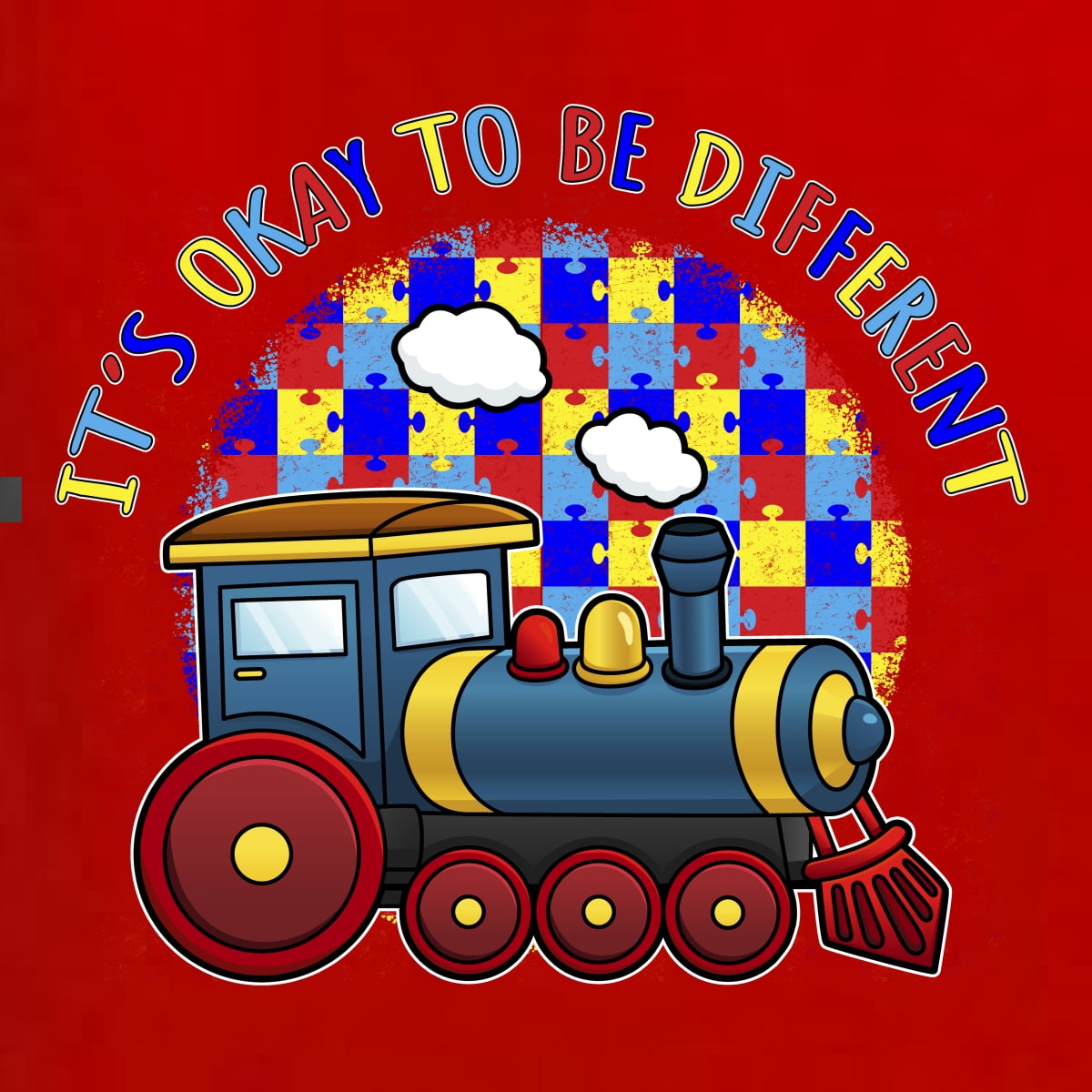 Wild Bobby Its Okay to Be Different | Train Autism Awareness Men Long Sleeve Shirt