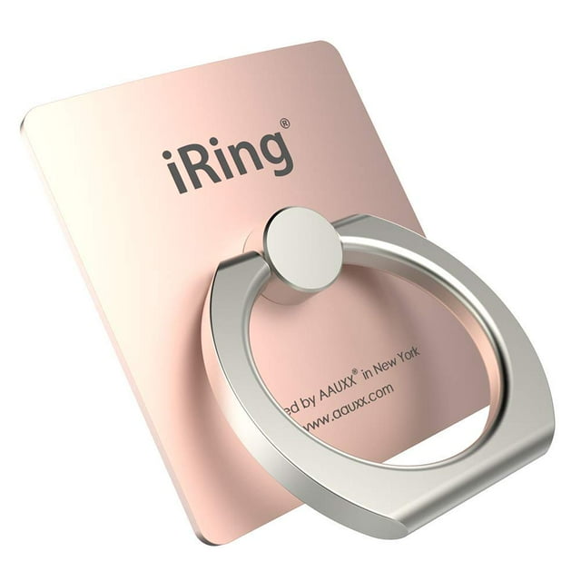 Soporte de anillo de teléfono iRing original en oro rosa para iPhone y Galaxy