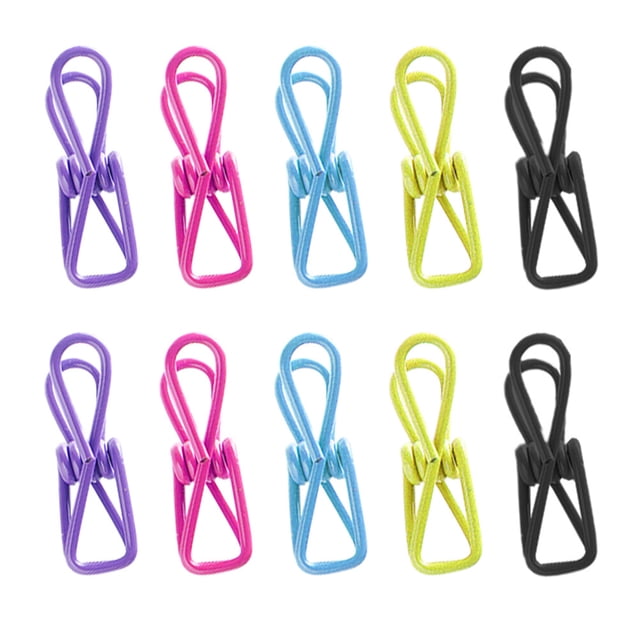 MasteelfCA 10pcs Clothesline Utility Clips Wire Clothes Clips Windproof Clothespin