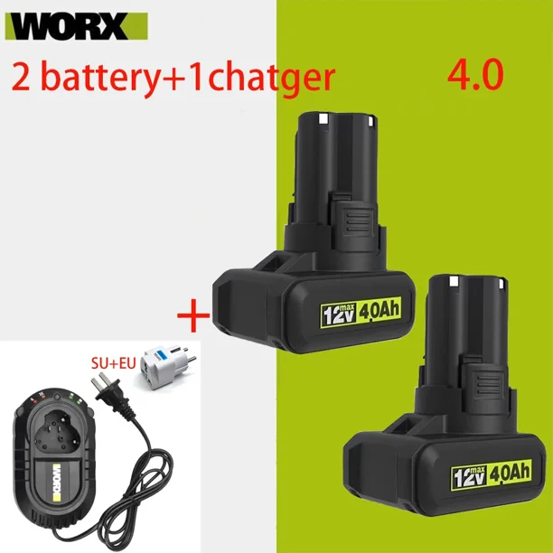 100% Nuevo Original 2.0/4.0Ah para WORX Kress 12V WA3506 WU127 WU128 WU130 WU131X WU132 WU280 WX128 WX129 WX540 Batería para Herramienta Eléctrica
