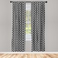 thumbnail image 3 of Ambesonne Abstract Curtains, Modern Bracket Like Shapes, Pair of 28"x63", Charcoal Grey and White, 3 of 5