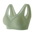 thumbnail image 5 of Womens Bras Push Up Front Side Buckle Lace Edge Without Steel Ring Movement Seamless Yoga Bras Women Push Up Green XL, 5 of 7