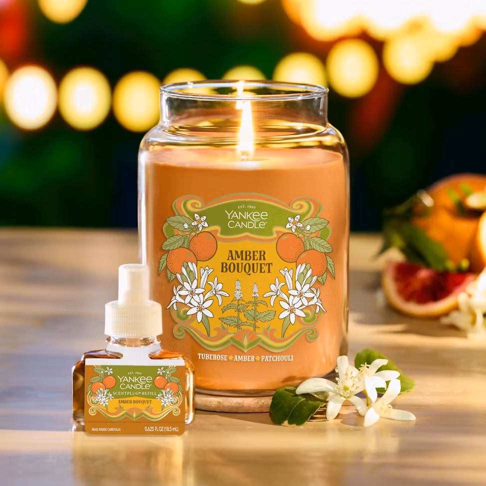 thumbnail image 3 of Yankee Candle Amber Bouquet Large Original Jar Candle, 3 of 3