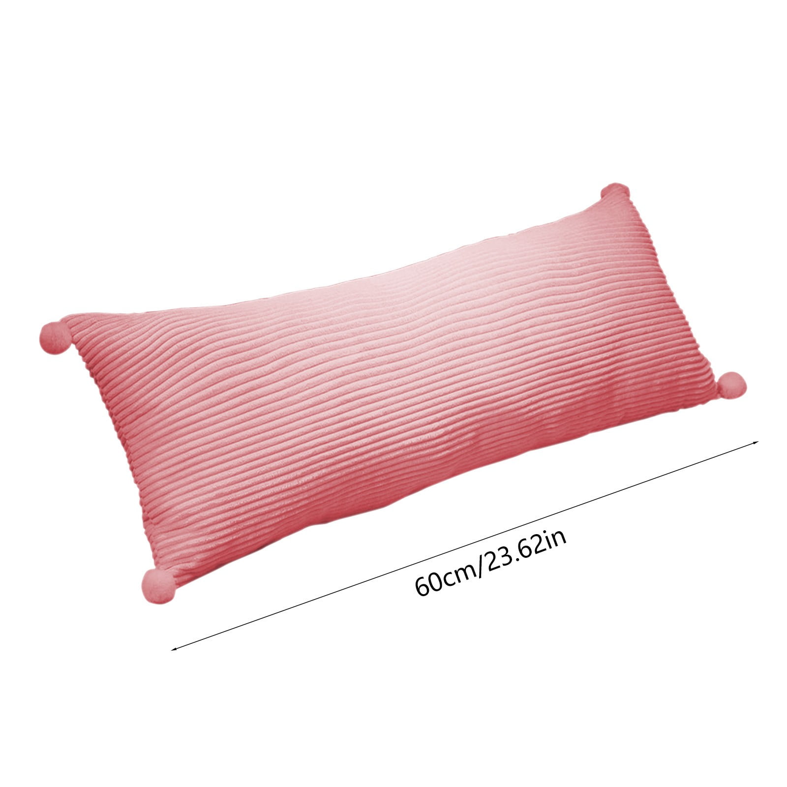 Memory Foam Body Pillow Insert with Fiber Cover - Large Full Body Pillows for Adults - Soft Long Bed Pillows for Side Sleepers - 24 inch