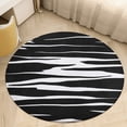 thumbnail image 6 of Animal Print Zebra Round Carpet Circle Rug Outdoor Patio Area Rug Washable Large Area Rugs Hallway Room Decor Fitness Mats, 6 of 8