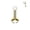 Gold, variant on Labret Monroe Internally Threaded PVD Stainless Steel Square CZ 16G Lip Stud