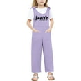 thumbnail image 2 of Girls Jumpsuits Overalls Purple Loose Rompers Summer Outfits for Girls Cute Clothes for Girls 11-12 Years Girls Fashion, 2 of 5