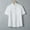 White, variant on YHAJDS Men Mandarin Collar Pocket Shirt Solid Color Short Sleeve Button Casual Summer Top