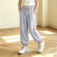thumbnail image 2 of Pretxorve Kids Girls Wide Leg Pants Light Loose Casual Everyday Bottoms Sizes 1-14Y, 2 of 5