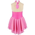 thumbnail image 5 of iiniim Kids Girls Figure Ice Skating Sequin Dance Dress Sleeveless Mesh Tutu Dress Pink 6, 5 of 7