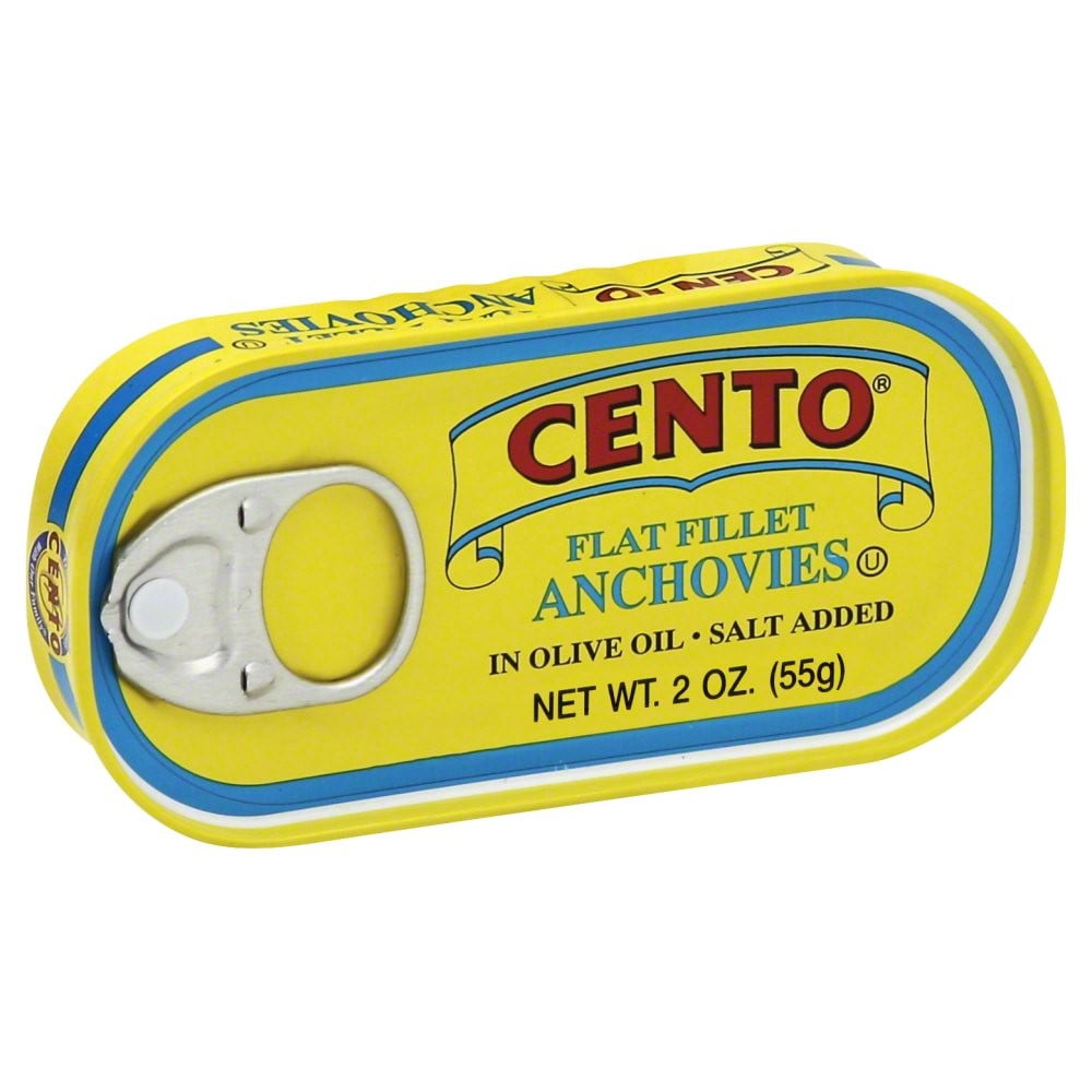 Cento Flat Filet Anchovies in Oil, 2 Oz