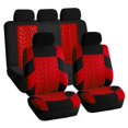 thumbnail image 4 of 9 Uds fundas de asiento de coche Protector de asiento de diseño automático estilo pista de neumático Ehuebsd rojo, 4 of 7