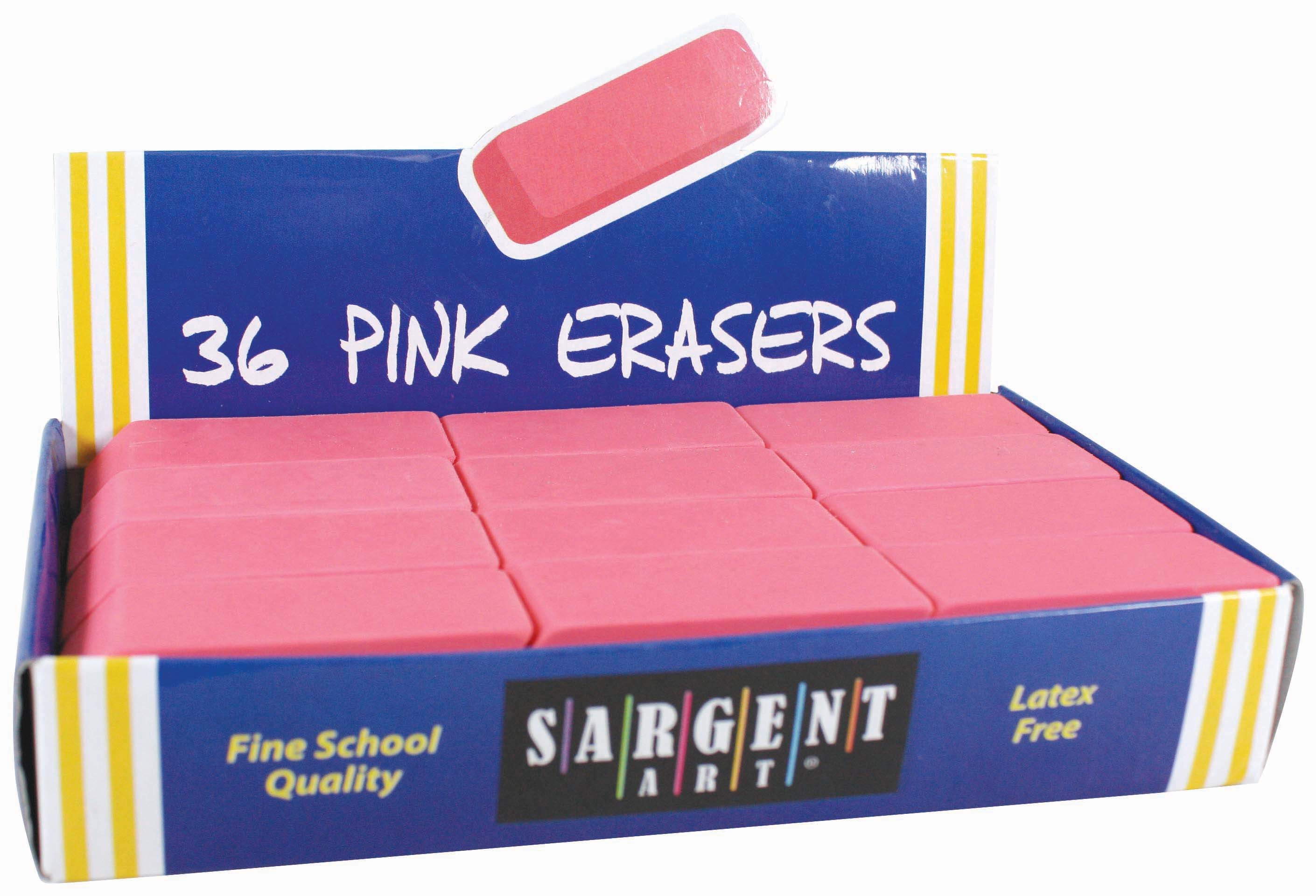 Best Buy Assortment 36-1012 Sargent Art 36 Count Premium Pink Eraser Class Pack