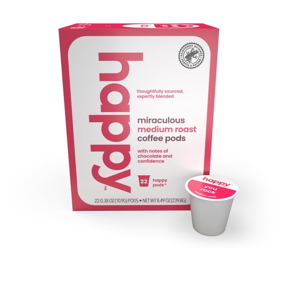 miraculous medium roast coffee happy pods™ 22 ct