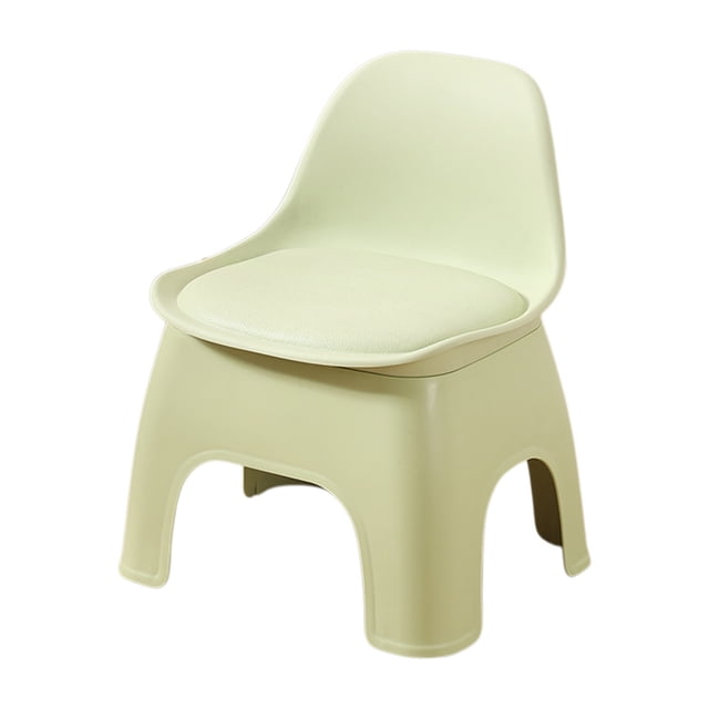 Btomtd Plastic Small Stool Thickened Household Chair Children Backrest Chair Sofa Coffee Table Short Stool Adult Living Room Stools, Green