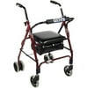 Mimi Lite Push Brake Rollator-Color:Red