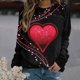 thumbnail image 2 of Sudadera vintage divertida de manga larga con cuello redondo y estampado de amor para el día de San Valentín para mujer Fridja  hkj1176, 2 of 6