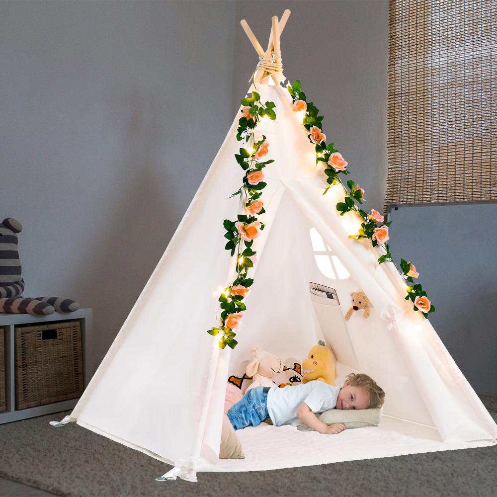 Aonesy Play Teepee Tent for Kids Girls Boys, Indoor & Outdoor Foldable