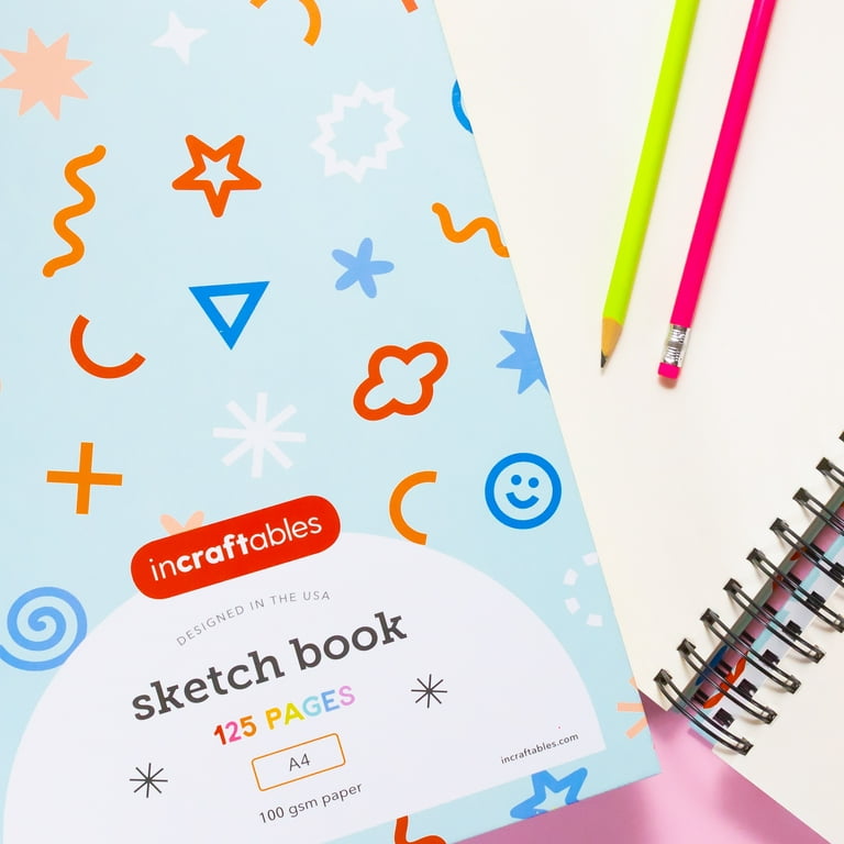 Artist Gifts Large Sketchbook Set of A4 Sketch Pad Sketchbook With Pencils  Sketchbook Cover for Drawing Kit Artist Journal Cover 