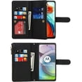 thumbnail image 5 of for Motorola Moto One 5G Ace 2021 Wallet Case for Women Men with Card Holder,Moto G 5G 2020 Crossbody Phone Cases with Strap Shoulder Lanyard, Zipper Pocket PU Leather Purse,Black, 5 of 13