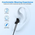 thumbnail image 2 of USB C Headphones Wired Compatible for iPhone 17/16/15, Type C Wired Earphones Ergonomic In-Ear Headset HiFi Stereo Earbuds with Mic&Volume Control Noise Cancelling Compatible for Samsung Galaxy,Black, 2 of 7