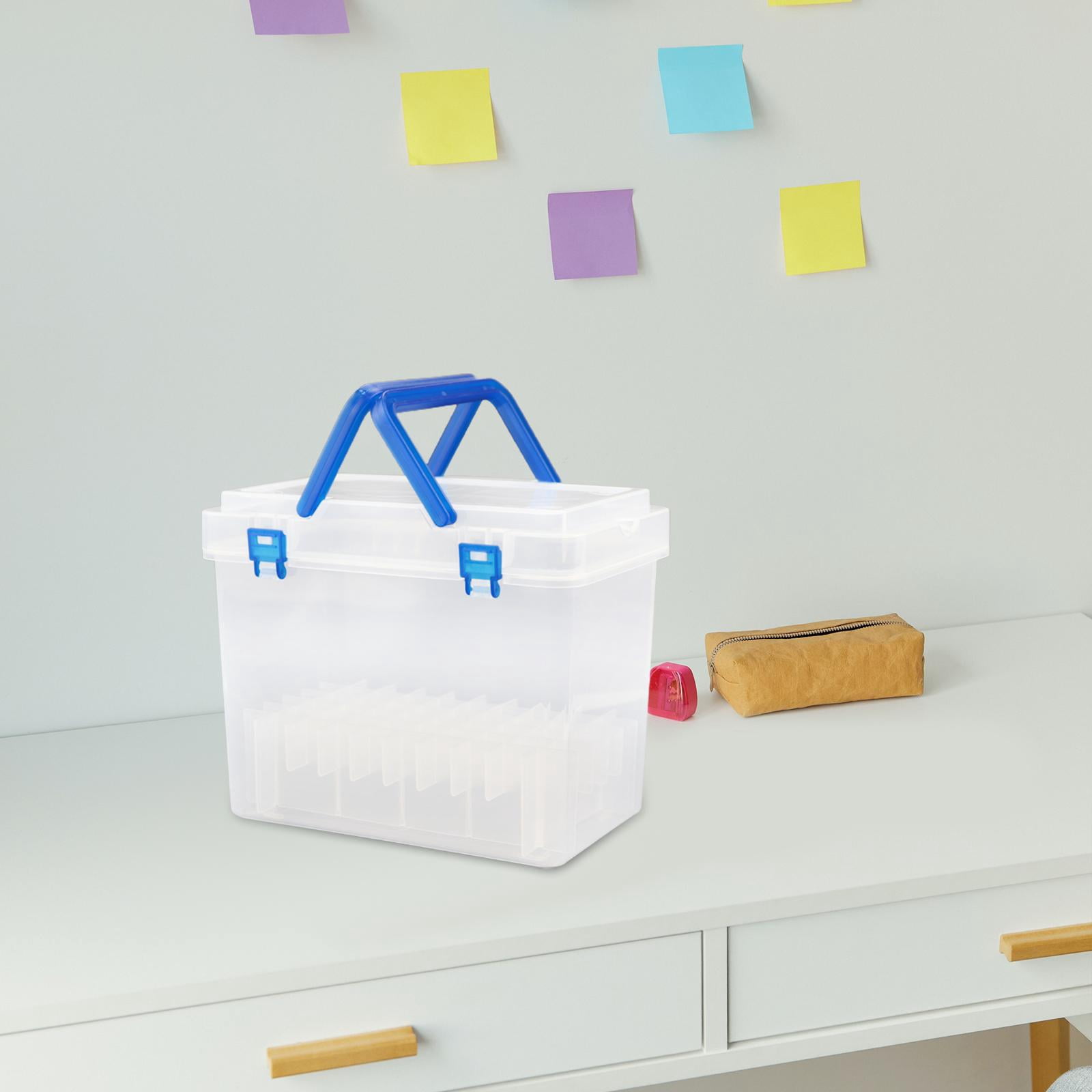 Marker Pen Carrying Case Marker Holder Transparent Multifunctional Marker Pen Organizer Case Pencil Organizer Handheld Box Brush Pen Case 48 Slot