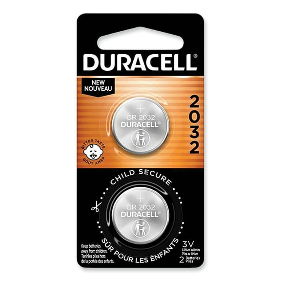Duracell Lithium Coin Battery, 2032, 6/Box (DL2032BPK)