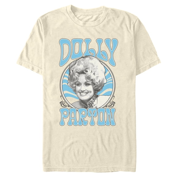 Mens Dolly Parton Groovy Frame Badge T Shirt