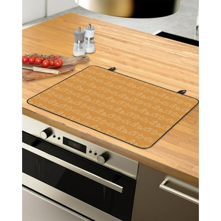 

Thanksgiving Fall Stove Top Covers for Electric Stove Heat Insulation Fireproof Glass Cooktop Cover Counter Top Glass Stove Cover for Prevent Scratches 36 x21 Autumn Orange Pumpkin