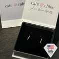 thumbnail image 6 of Cate & Chloe Hayden 18k White Gold Plated Linear Drop Earrings with Swarovski Crystals for Women, 6 of 10