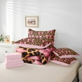 thumbnail image 6 of Manfei Pink Bowknot Bow Twin Bedding Sets 7 Pieces,Brown Leopard Print Bedding Comforter Set 7 Pieces,Jungle Animal Sheet Sets For Girls,Microfiber Room Decorative Reversible, 6 of 7