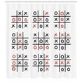 thumbnail image 3 of Ambesonne Xo Shower Curtain, Activity Game Set Art, 69"Wx84"L, Black White and Red, 3 of 3