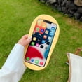 thumbnail image 6 of Kawaii Phone Cases Apply to iPhone 13 Pro,Cute Cartoon Yellow Slippers Phone Case with Flower Flip Flops Phone Case 3D Case Soft Silicone Protctor Women Girls for iPhone 13 Pro, 6 of 8