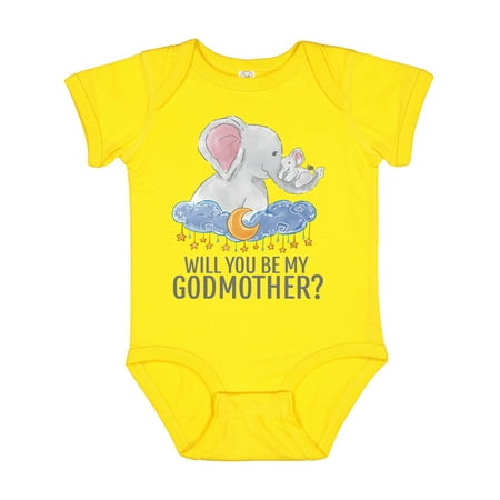 

Inktastic Will You Be My Godmother Gift Baby Boy or Baby Girl Bodysuit