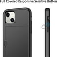 thumbnail image 4 of for iPhone 14 Case 6.1 Inch iPhone 14 Wallet Case Card Holder Hidden Pocket Sliding Door Heavy Duty Dual Layer Hard PC Soft Rubber Bumper Protective Phone Case for iPhone 14 Black, 4 of 14