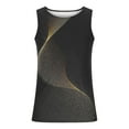 thumbnail image 3 of Wavsuf Men's Print Tank Top Crew Neck Casual Sports Sleeveless Black T-shirt Tank Size M, 3 of 4