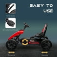 thumbnail image 3 of Aosom Kids Pedal Go Kart,Outdoor Ride On Toys with Swing Axle,Adjustable Seat,Handbrake,4 Shock-Absorbing Wheels,Gift for Boys and Girls Aged 3-8 Years Old,Red,Red Plastic Toys Kids Bikes Riding Toys, 3 of 8