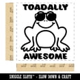thumbnail image 2 of Toadally Totally Awesome Frog with Sunglasses Self-Inking Rubber Stamp Ink Stamper - Red Ink - Large 1-1/2 Inch, 2 of 7