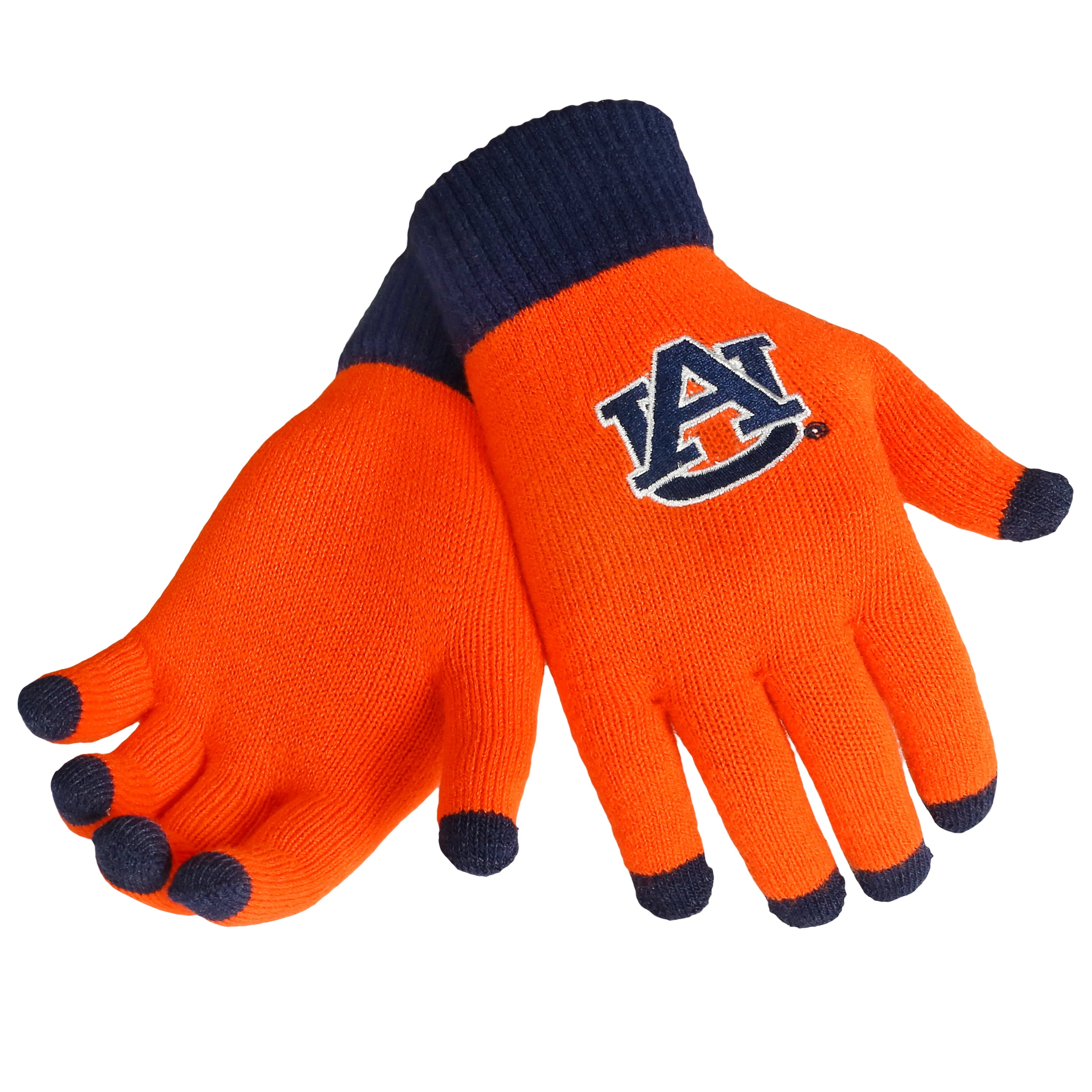 Auburn Tigers Official NCAA Glove Solid Outdoor Winter Stretch Knit by Forever Collectibles 262589 by Forever Collectibles