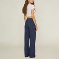 thumbnail image 5 of Linen Pants for Teen Girls 2026 Summer Casual High Waist Straight Leg Trousers Lightweight Loose Plus Size Pant with Pockets, 5 of 7
