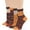 Brown, Camel, Beige, Orange (A084), variant on 7BIGSTARS KINGDOM Women's Bamboo Diabetic Quarter Patterned Socks - 4 Pack Large -Non-Binding, Seamless - Polka Dot, Heart, Stripe - Sock Size 10-12 Shoe Size 8-12 L Burgundy, Navy Blue, Ecru