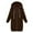 Coffee Womens Winter Coats, variant on Women's Fleece Lined Clothes Hooded Sweatshirt Outerwears Plus Size Solid Color Winter Long Trench Coat Zip Up Cardigan Fall Fashion With Pocket Coffee XXXL