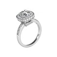 thumbnail image 3 of Cubic Zirconia Square Halo Engagement Ring White Gold, 3 of 7