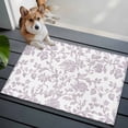 thumbnail image 4 of Spring Flower Bathroom Mats 2x3 FT,Non Slip Small Kitchen Mat,Vintage Farmhouse Light Purple Boho Leaf Washable Soft Backed Front Door Throw Rugs Non-Shedding Indoor Outdoor Doormat for Entryway Sink, 4 of 8
