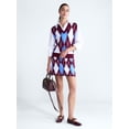 thumbnail image 3 of Free Assembly Women's and Women's Plus Argyle V-Neck Sweater Vest, Sizes XS-4X, 3 of 6