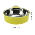thumbnail image 2 of Unique Bargains 1 Pc Thickening Hanging Dog Bowl for Indoor and Outdoor Plastic Stainless Steel Yellow Large, 2 of 4