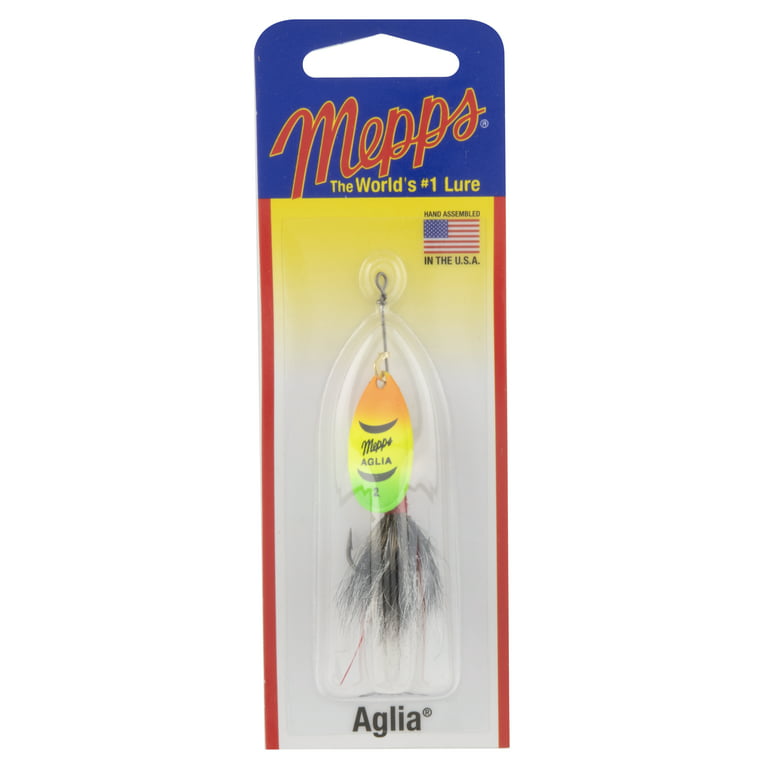 Mepps Aglia Original French Inline Spinner Lure, Hot Fire Tiger, 1